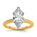 10ktt 2 1/2ct Lab Grown Diamond VS+ F+ Marquise Solitaire Comp Eng Ring - authentic supplier studio photograph