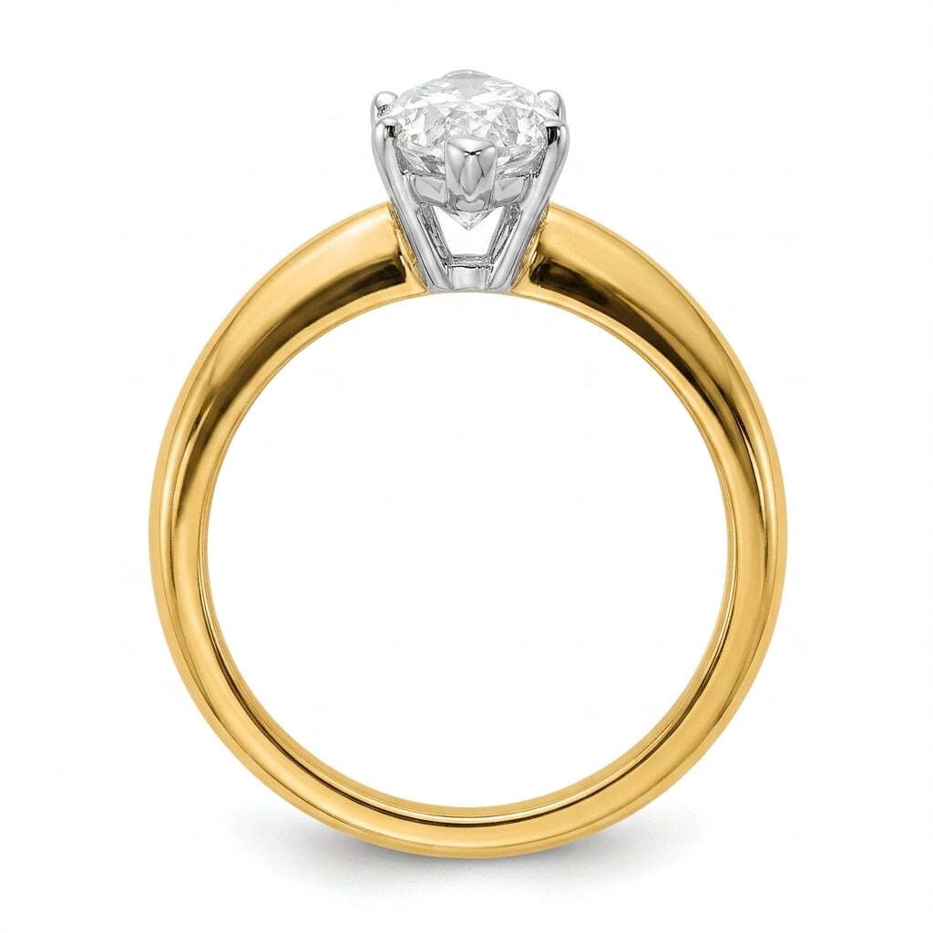 SOL-250MQ-0LD Marquise solitaire engagement ring side-profile