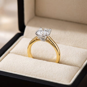 SOL-250R-0LD Round solitaire engagement ring ring-in-box