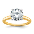 10ktt 2 1/2ct Lab Grown Diamond VS+ F+ Round Comp Solitaire Eng Ring - authentic supplier studio photograph