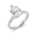 3 carat pear lab grown diamond engagement ring - hero beauty