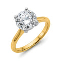 3 carat round lab grown diamond engagement ring - hero beauty