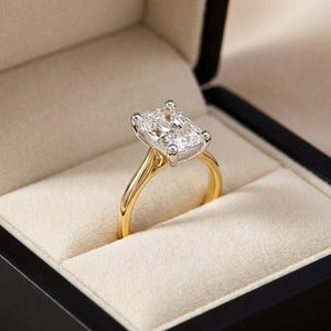 RM12577C-LD radiant engagement ring in presentation box