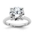 14k White Gold 4 carat Certified Lab Grown Diamond VS+ F+ Round 8X Complete Solitaire Ring - authentic supplier studio photograph