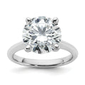 14k White Gold 5 carat Certified Lab Grown Diamond VS+ F+ Round 8X Complete Solitaire Ring - authentic supplier studio photograph