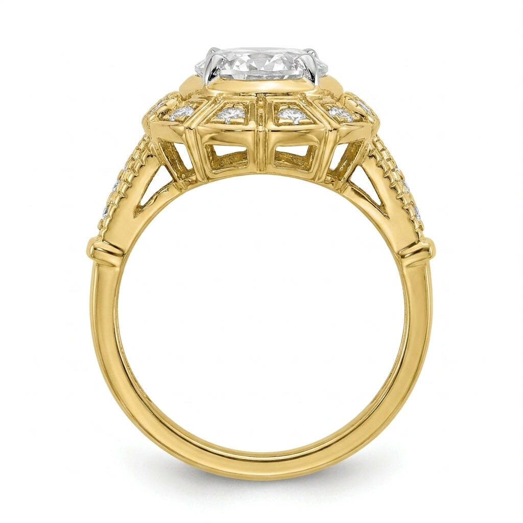 RM12990-300-LD Round solitaire engagement ring side-profile