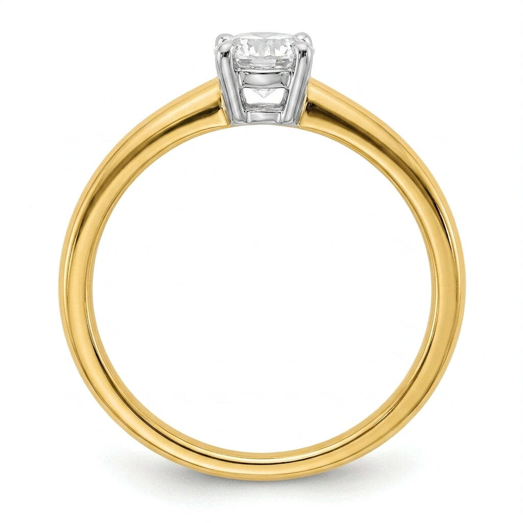 SOL-050R-0LD Round solitaire engagement ring side-profile