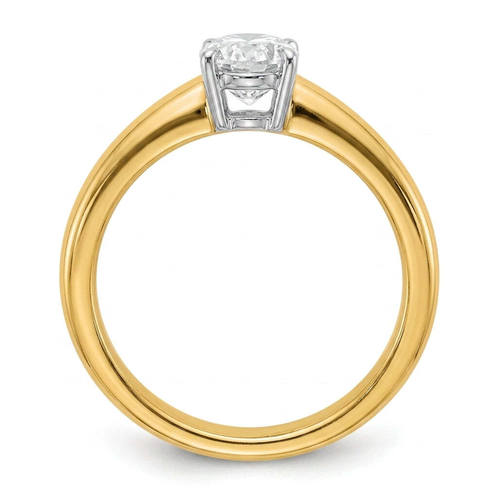 SOL-075O-0LD Oval solitaire engagement ring side-profile