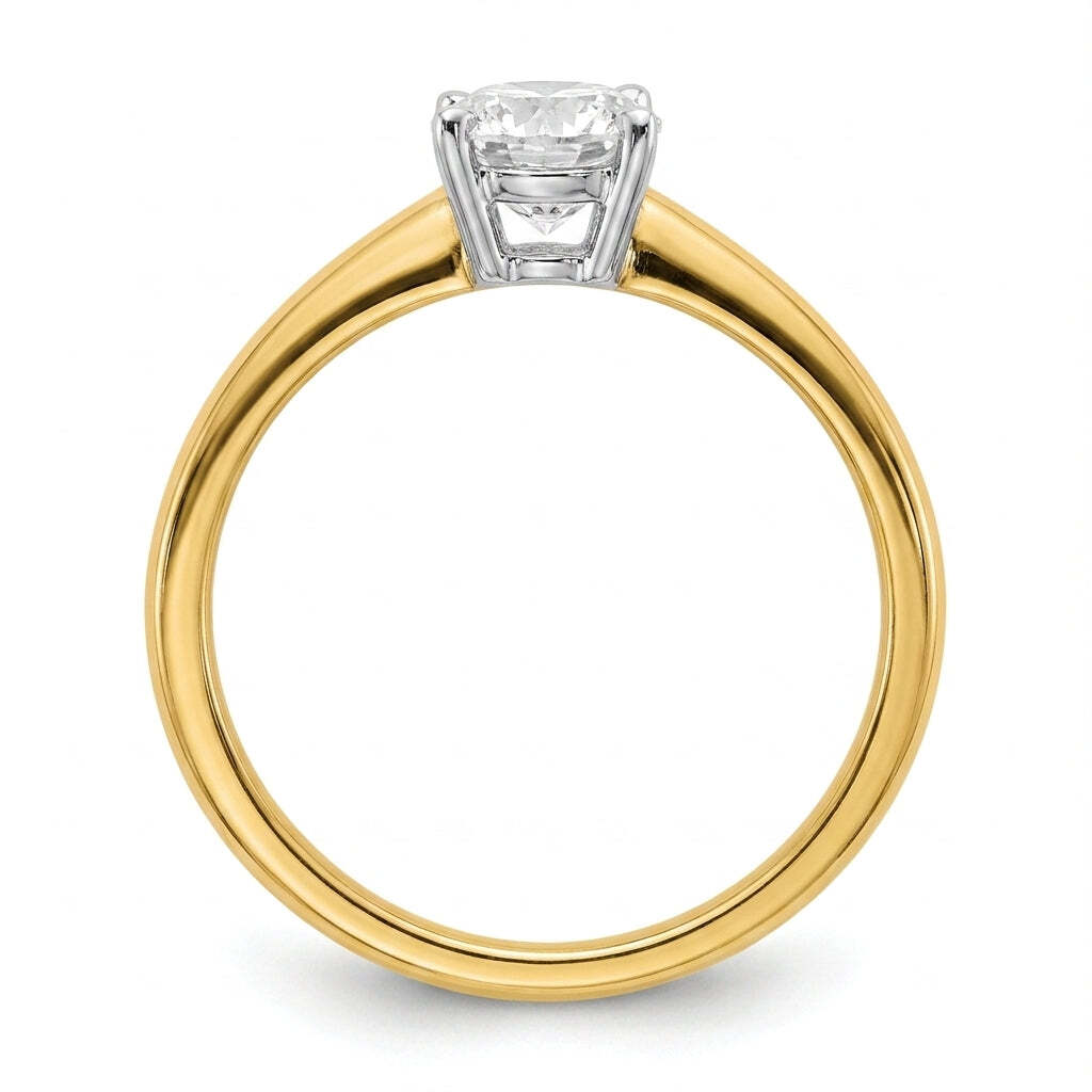 SOL-075R-0LD Round solitaire engagement ring side-profile