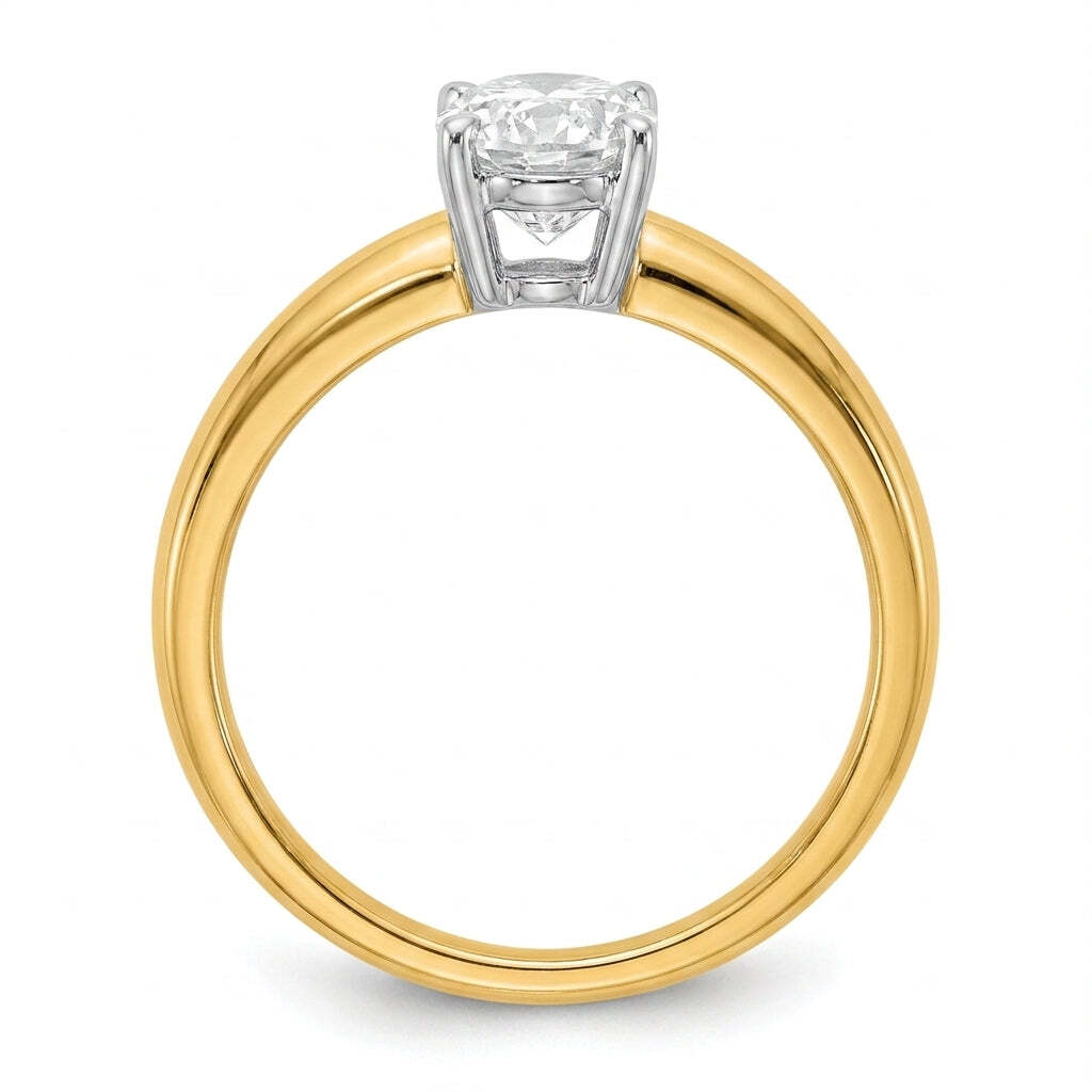 SOL-100O-0LD Oval solitaire engagement ring side-profile