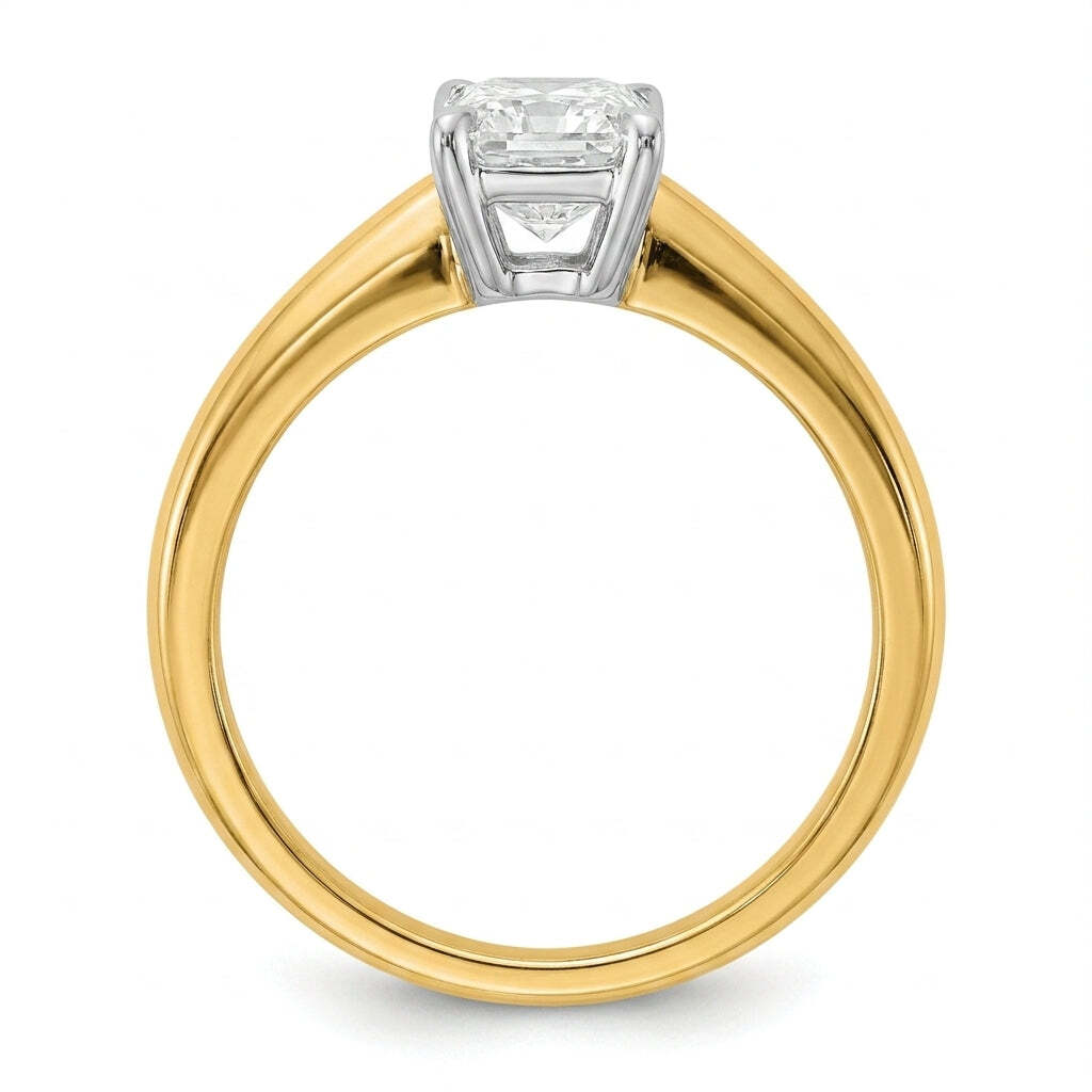 SOL-100RA-0LD Radiant solitaire engagement ring side-profile