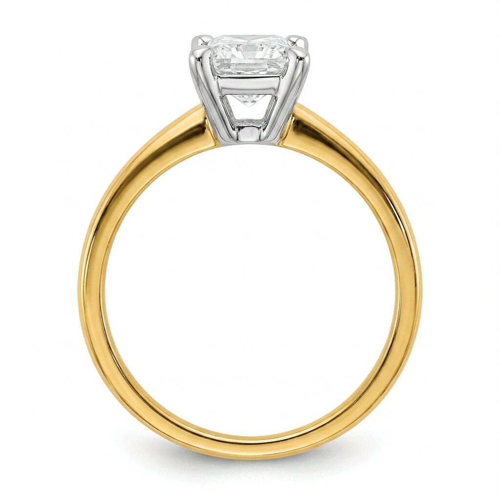 SOL-175RA-0LD Radiant solitaire engagement ring side-profile