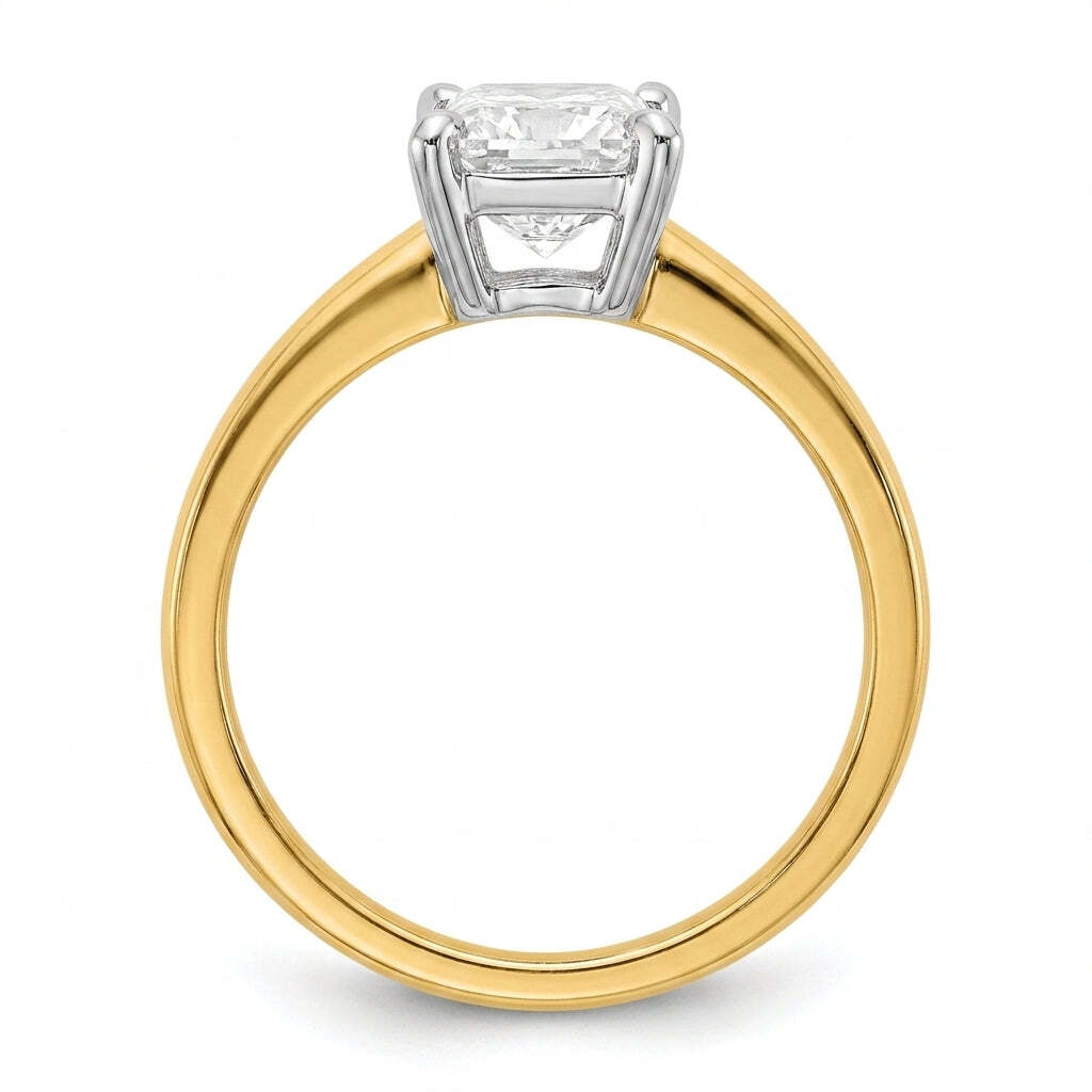 SOL-200RA-0LD Radiant solitaire engagement ring side-profile