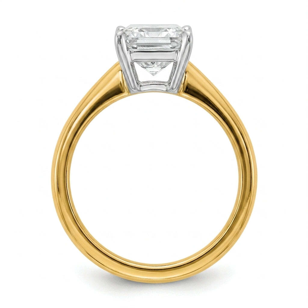 SOL-300EM-0LD Emerald solitaire engagement ring side-profile