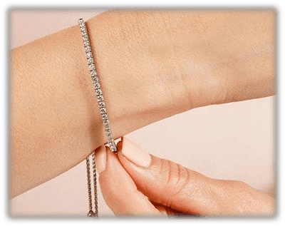 Adjustable Bolo Bracelet 925 silver lab grown diamond bracelet authentic supplier lifestyle photograph