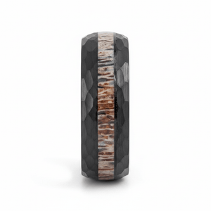 ANTLOR — Front-facing straight-on view — men's tungsten wedding ring.