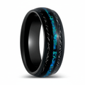 ANTONAS — Hero product shot — men's tungsten wedding ring.
