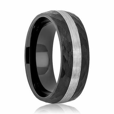 ANVILOR — hero shot — men's tungsten carbide wedding ring | Aydins Jewelry