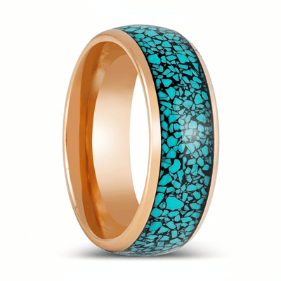 AQUAGLAZE — Hero product shot — men's tungsten wedding ring.
