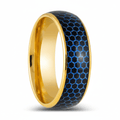 AQUAHEX — Hero product shot — men's tungsten wedding ring.