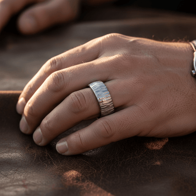 ARBORIX — lifestyle on hand — men's tungsten carbide wedding ring | Aydins Jewelry