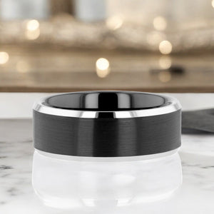 ARDEN Black Ceramic men's wedding band, image 5