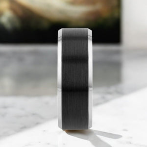 ARDEN Black Ceramic men's wedding band, image 4
