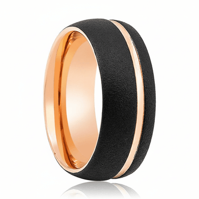 ARGENT — Hero product shot — men's tungsten wedding ring.