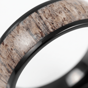 ARNEB — Extreme macro detail — men's tungsten wedding ring.