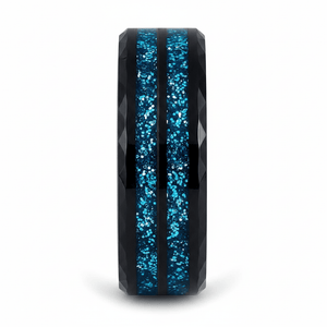 ASHEN — Front-facing straight-on view — men's tungsten wedding ring.