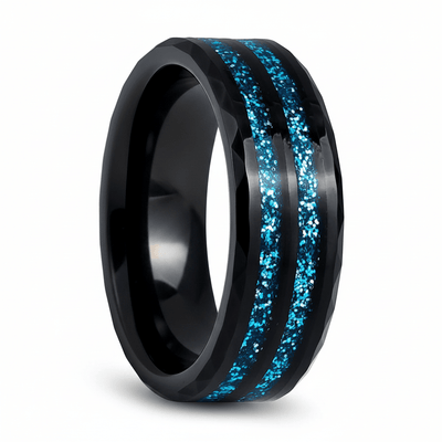 ASHEN — Hero product shot — men's tungsten wedding ring.