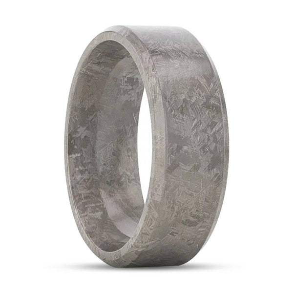ASTRAIOS | Titanium Ring, Meteorite Pattern, Beveled Edges - Rings - Aydins Jewelry - 1