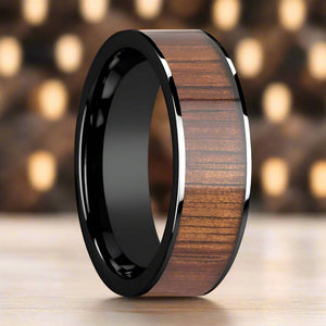 ATREUS Black Ceramic men's wedding band, image 1