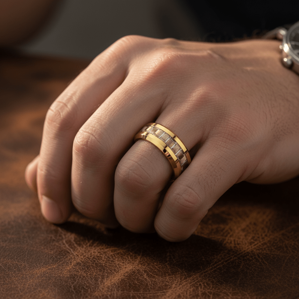 AUREON — lifestyle on hand — men's tungsten carbide wedding ring | Aydins Jewelry