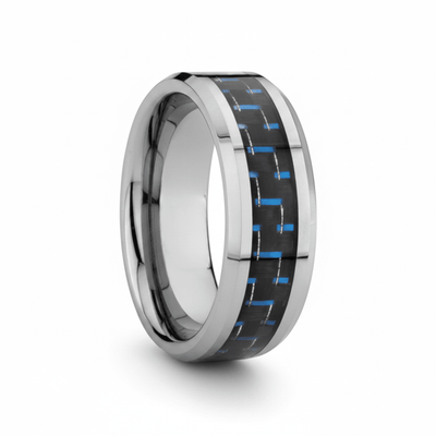 AUXILIUS - hero shot - men's tungsten carbide wedding ring | Aydins Jewelry