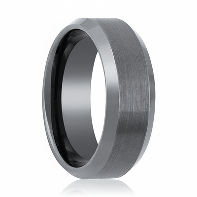 AXINGTON — hero shot — men's tungsten carbide wedding ring | Aydins Jewelry