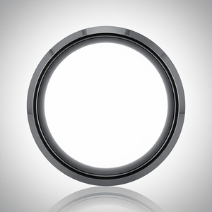 AXINGTON — close-up detail — men's tungsten carbide wedding ring | Aydins Jewelry
