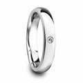 GALE domed tungsten band with white diamond, hero