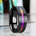 AZURE Black Ceramic men's wedding band, image 1