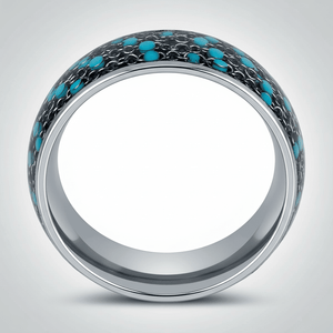 BEADWIRE — Center-through axial view — men's tungsten wedding ring.