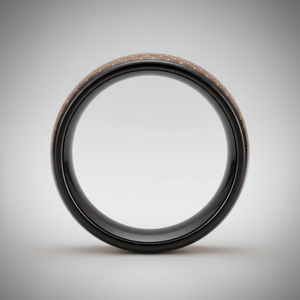 BEASON — Center-through axial view — men's tungsten wedding ring.