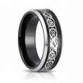 BETTLER — Hero product shot — men's tungsten wedding ring.