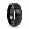 BLACKROCK — Hero product shot — men's tungsten wedding ring.