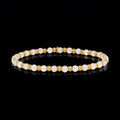 Women's Pink Quartz and Yellow IP-Plated Beaded Bracelet