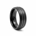 BOSTIN — Hero product shot — men's tungsten wedding ring.