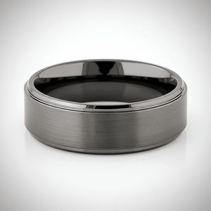 BOUNCER — alternate angle — men's tungsten carbide wedding ring | Aydins Jewelry