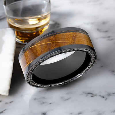 BOURBON Tungsten Carbide men's wedding band, image 2