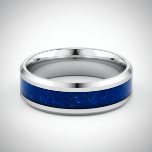 BOYDTON — Center-through axial view — men's tungsten wedding ring.