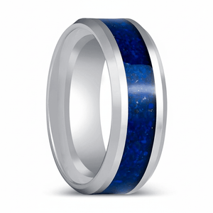 BOYDTON — Hero product shot — men's tungsten wedding ring.