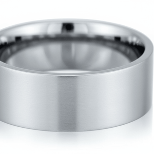 BRAWLER - Extreme macro detail - men's tungsten wedding ring.